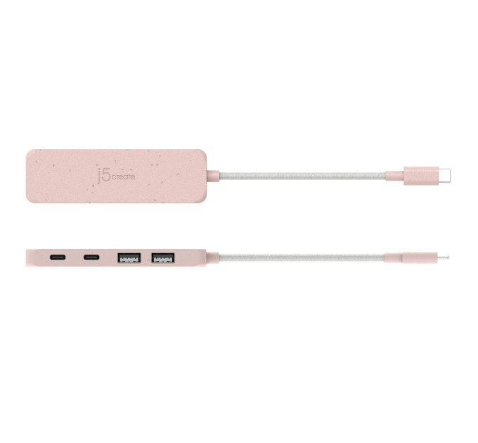 J5create Хаб J5create JCH342ER-N Type-C на 2 USB-A/2 USB-C, червоний