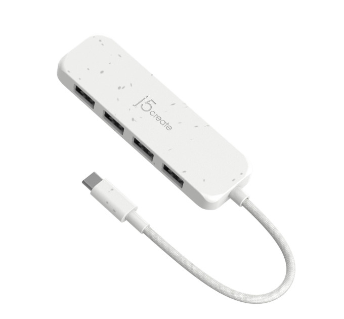 J5create Хаб J5create JCH341EW-N USB-C на 4 USB-A, Білий