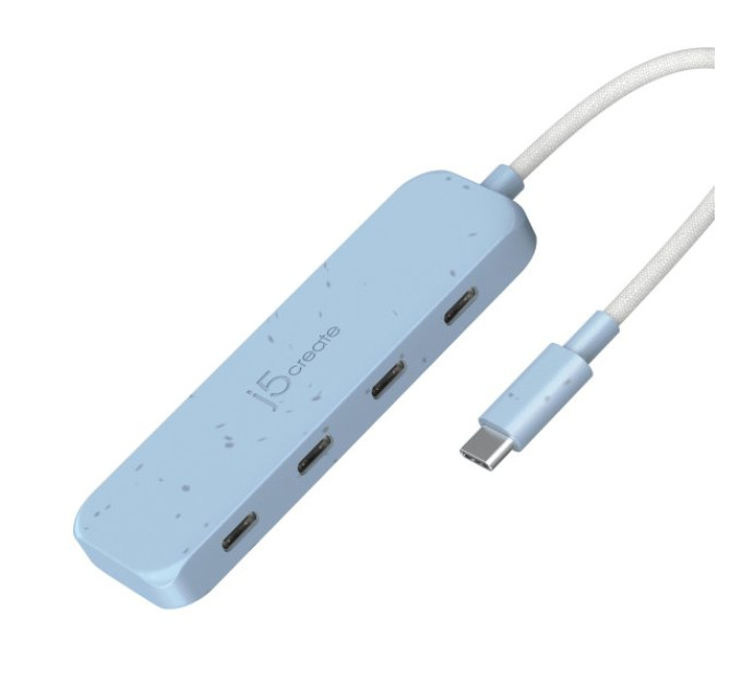 J5create Хаб J5create JCH345EC-N USB-C на 4 USB-С, блакитний