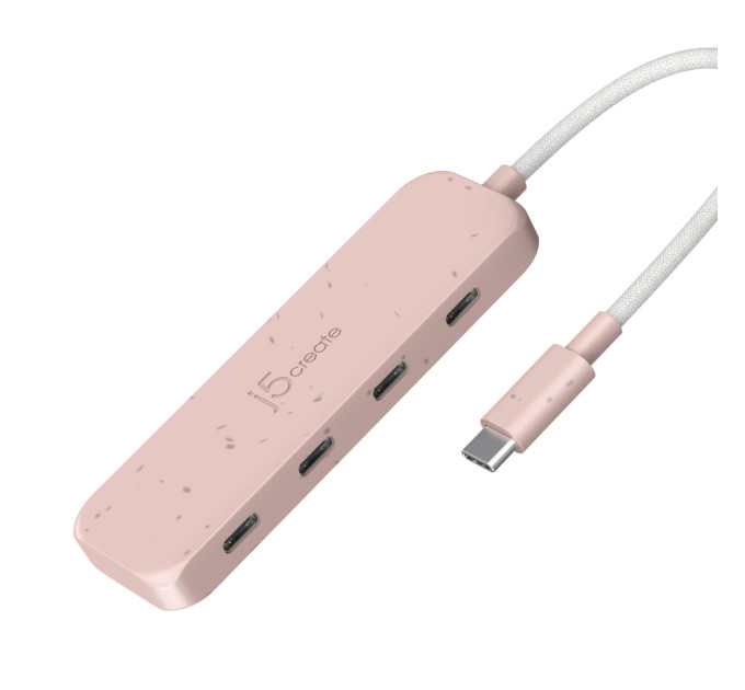 J5create Хаб J5create JCH345ER-N USB-C на 4 USB-С, червоний