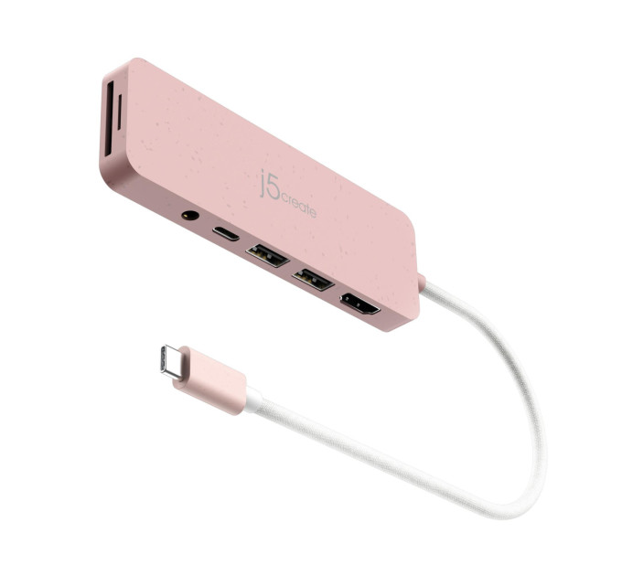 J5create Багатопортовий мультиадаптер J5create JCD373ER-N, USB Type-C 6-в-1
