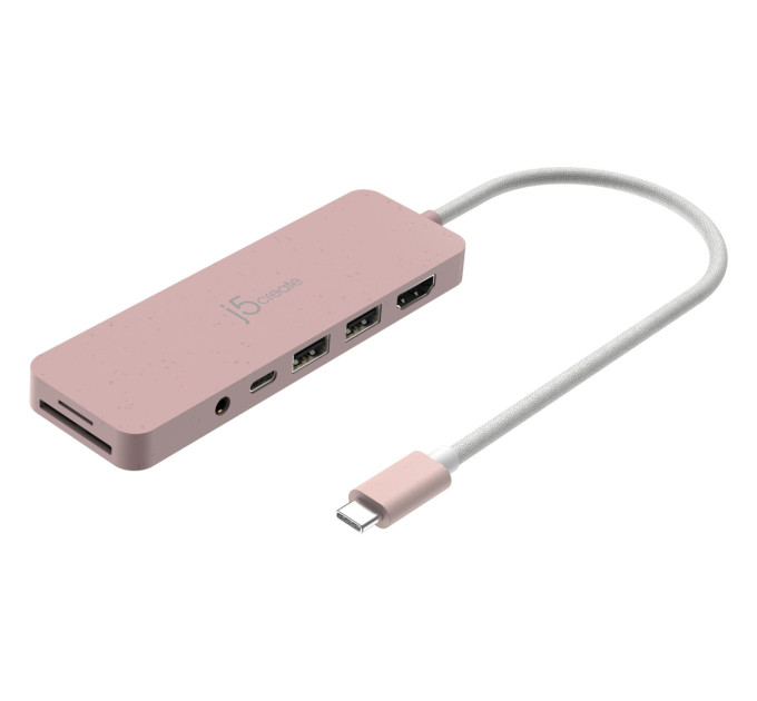 J5create Багатопортовий мультиадаптер J5create JCD373ER-N, USB Type-C 6-в-1