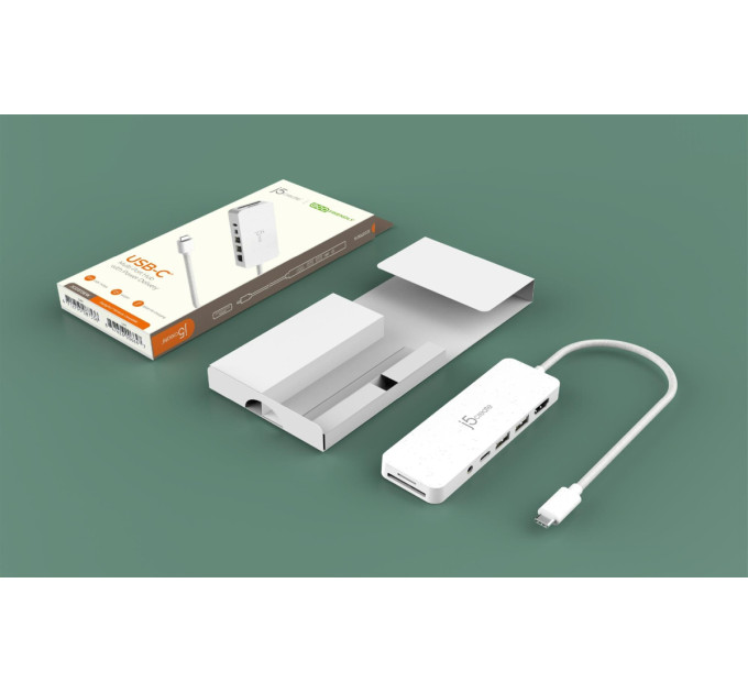 J5create Багатопортовий мультиадаптер J5create JCD373EW-N, USB Type-C 6-в-1