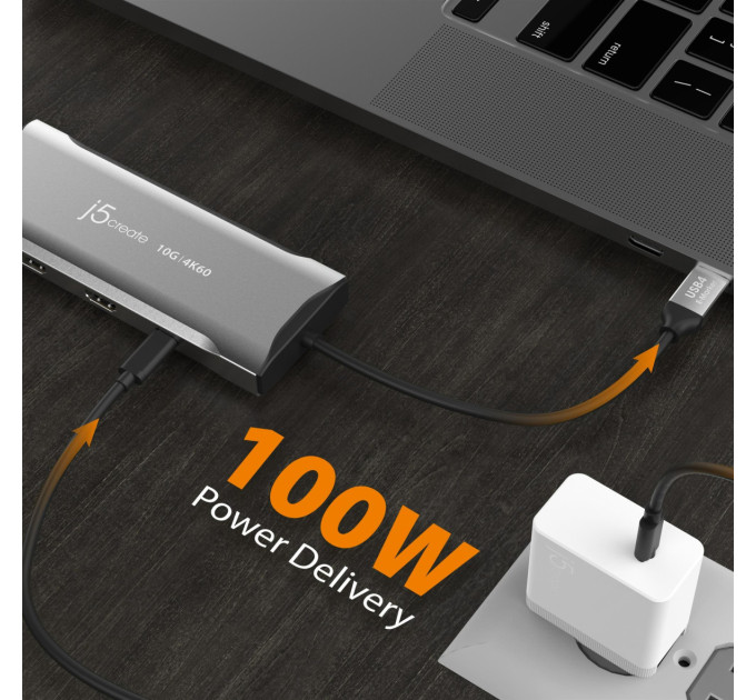 J5create Багатопортовий мультиадаптер J5create JCD397-N, USB Type-C 9-в-1