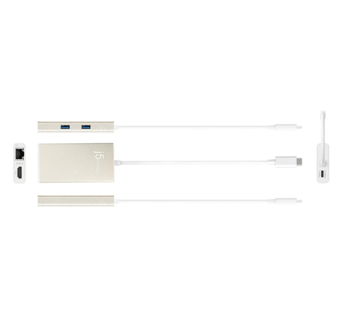 J5create Багатопортовий мультиадаптер J5create JCA374-N, USB Type-C 5-в-1
