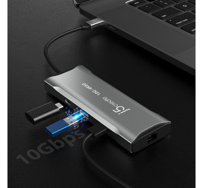 J5create Багатопортовий мультиадаптер J5create JCD393-N, USB Type-C 7-в-1