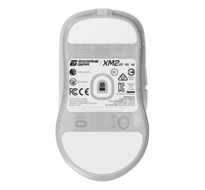 ENDGAME GEAR Мишка Endgame Gear XM2w 4k v2 Wireless Transparent White (PGW-EG-MOU-082)