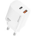 Grand-X Зарядний пристрій Grand-X 1xUSB-C + 1xUSB QC3.0 36W white (CH-360W)