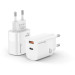 Grand-X Зарядний пристрій Grand-X 1xUSB-C + 1xUSB QC3.0 36W white (CH-360W)