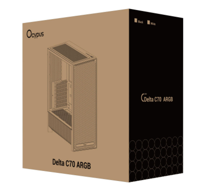 OCYPUS Корпус для ПК OCYPUS DELTA-C70-BKG400XX-GL