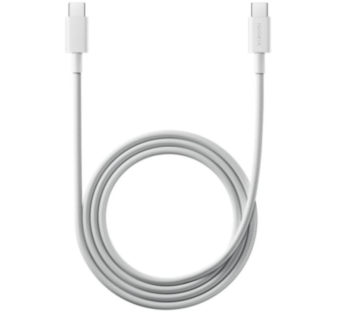 Xiaomi Дата кабель USB-C to USB-C 1.0m 6A braided white Xiaomi (1169403)