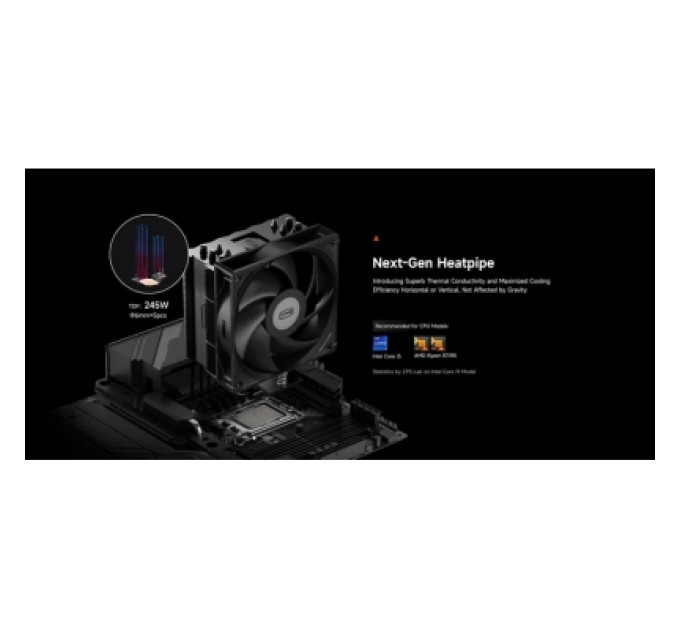 PcCooler Кулер процесорний PCCOOLER RT500 BK, чорний
