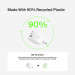Belkin Зарядний пристрій Belkin 2xUSB-C + 1xUSB PD70W PPS GaN white (WCH018HQWH)