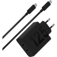 Зарядний пристрій Motorola 125W Black + кабель Type-C (PG38C06632)