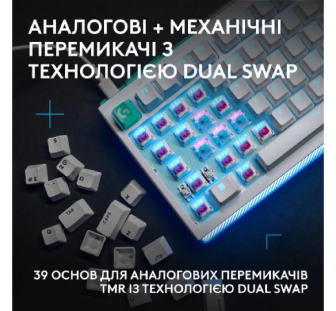 Logitech Клавіатура Logitech G512 X 98 Tactile Switch RGB USB UA White (920-014003)