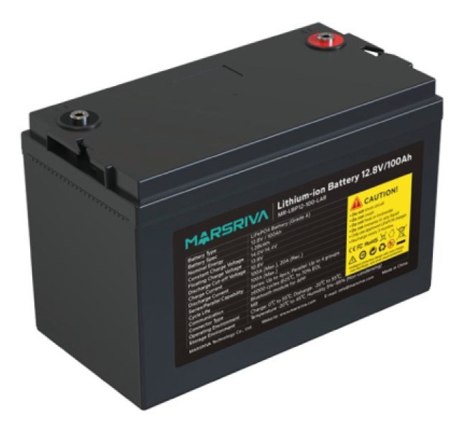 Marsriva Батарея LiFePo4 Marsriva 12.8V 100Ah 1.28kWh (MR-LBP12-100-LAR)