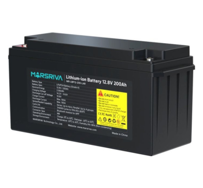 Marsriva Батарея LiFePo4 Marsriva 12.8V 200Ah 2.56kWh (MR-LBP12-200-LAR)