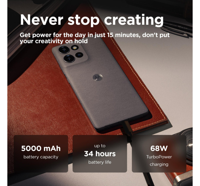 Motorola Мобільний телефон EDGE 50 12/512GB KOALA GREY MOTOROLA