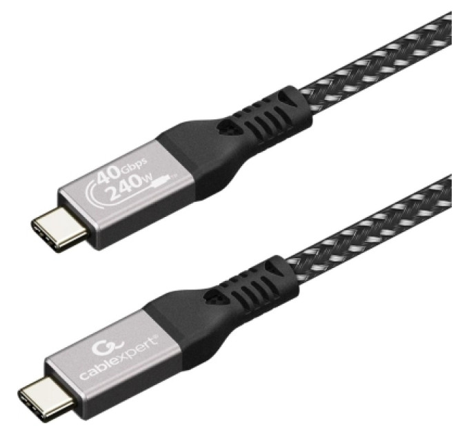 Cablexpert Кабель Cablexpert CCBP-USB4-CMCM240-0.5M, преміум якість, USB4, C-тато/C-тато, 0,5 м.