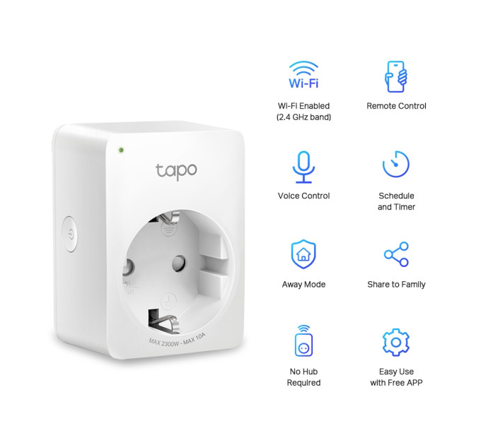 TP-Link Інтелектуальна розетка TP-Link Tapo P100-4-pack