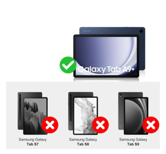 BeCover Чохол до планшета BeCover Keyboard+TouchPad Samsung Tab A9 Plus SM-X210/SM-X215/SM-X216 11.0" Pink (712415)