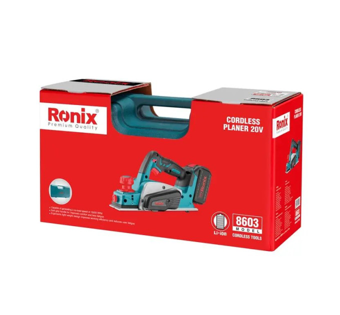 Ronix Електрорубанок акумуляторний Ronix 8603