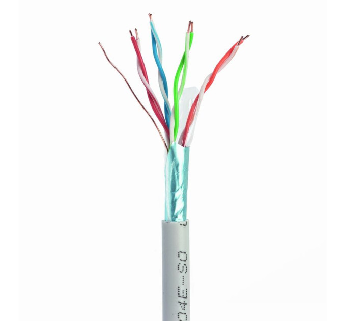Cablexpert Звита пара, Cablexpert FPC-5004E-SO/100C, CAT5e, одножильна, екранована фольгою, 100 м