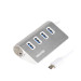 Maxxter Хаб USB 3.0 Type-С HU3С-4P-01 на 4 порти, метал, сріблястий