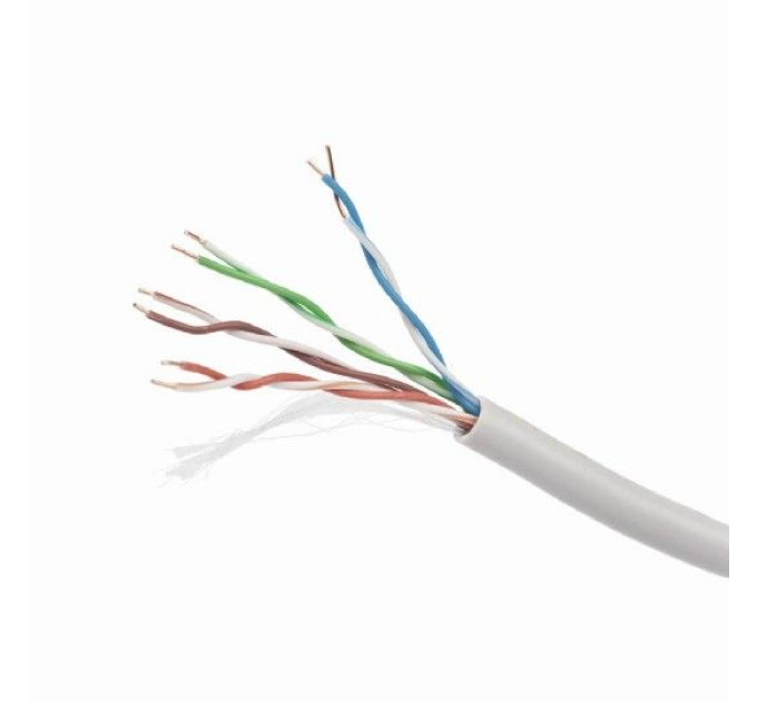 Cablexpert Звита пара,Cablexpert UPC-6004SE-SOL/100, CAT6, одножильна, алюміній під міддю (CCA з AWG24), неекранована, 100 м