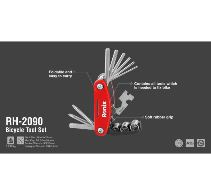 Ronix Багатофункціональний інструмент велосипедний Ronix RH-2090
