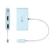 J5create Багатопортовий мультиадаптер J5create JCA379EC-N, USB Type-C 3-в-1 блакитний
