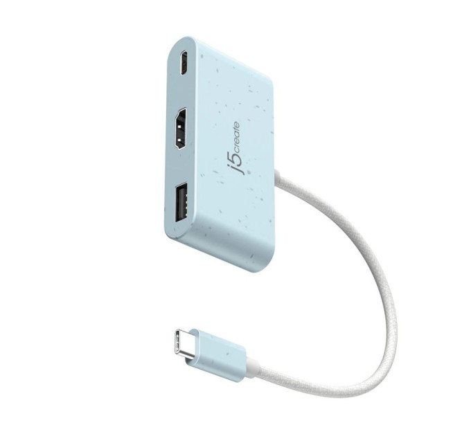 J5create Багатопортовий мультиадаптер J5create JCA379EC-N, USB Type-C 3-в-1 блакитний