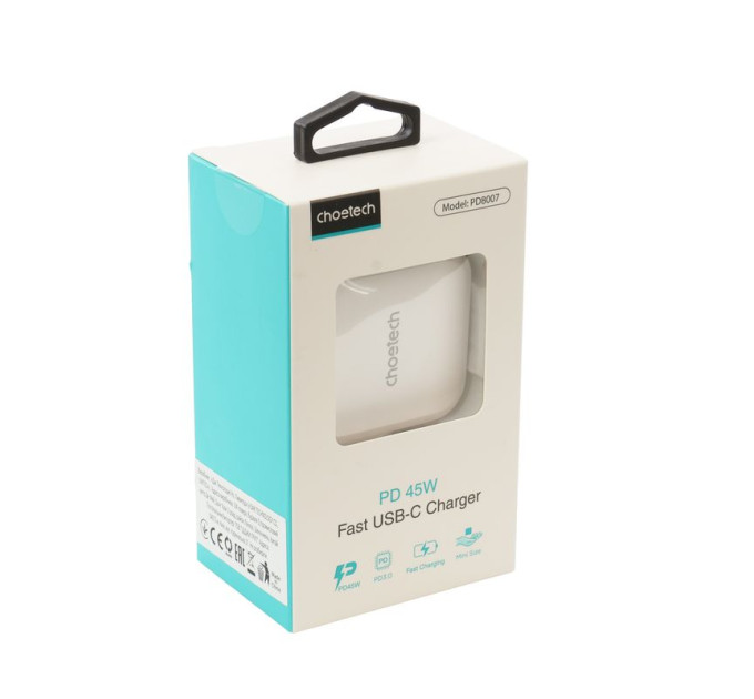 Choetech Мережевий зарядний пристрій Choetech PD8007-EU-WH, USB-С