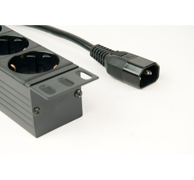 EnerGenie Модуль розподілу живлення EG-PDU-014-C14, 1U, 16A, 8шт євророзеток, 3м кабель С14