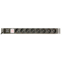 Модуль розподілу живлення EG-PDU-014-C14, 1U, 16A, 8шт євророзеток, 3м кабель С14