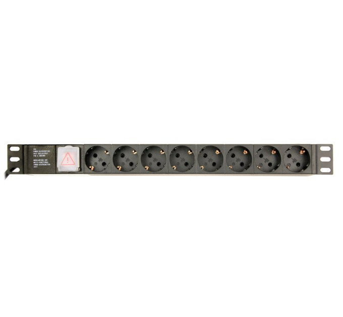 EnerGenie Модуль розподілу живлення EG-PDU-014-C14, 1U, 16A, 8шт євророзеток, 3м кабель С14
