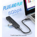 Choetech Адаптер Choetech HUB-M80-BK, USB Type-C 5-в-1