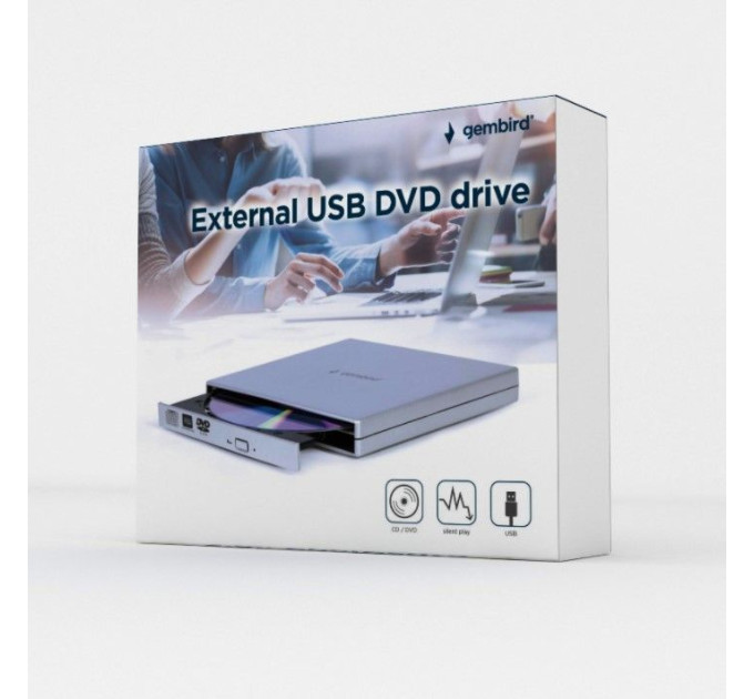Gembird Зовнiшній DVD DVD-USB-02-SV,  USB2.0