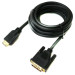 Viewcon Кабель Viewcon VD 066-3м, HDMI to DVI: 18+1; 3м, позолочені конектори, блістер, v1.3