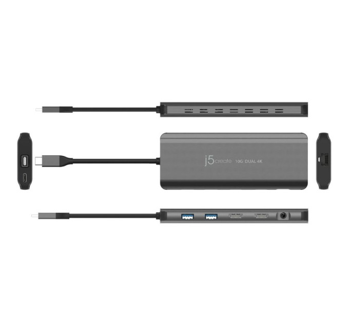 J5create Багатопортовий мультиадаптер J5create JCD398-N, USB Type-C 5-в-1