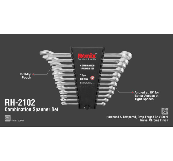 Ronix Набір гайкових ключів Ronix RH-2102