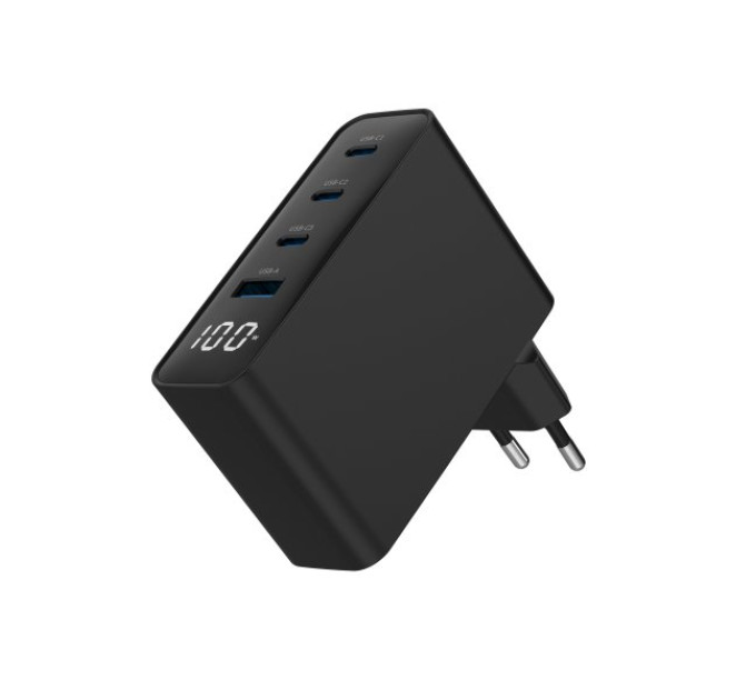 Gembird Мережевий зарядний пристрій Gembird TA-UC-PDQC100LCD-01-BK 100W