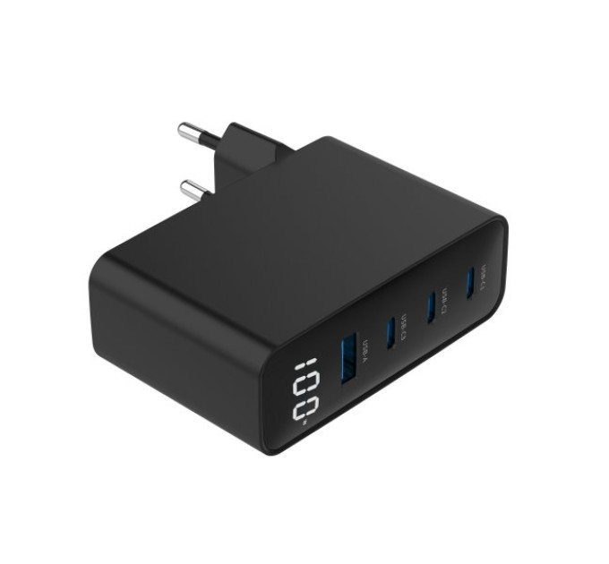 Gembird Мережевий зарядний пристрій Gembird TA-UC-PDQC100LCD-01-BK 100W