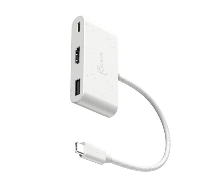 J5create Багатопортовий мультиадаптер J5create JCA379EW-N, USB Type-C 3-в-1 білий