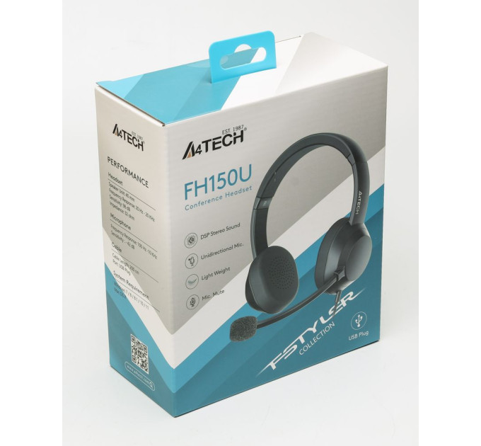 A4Tech Гарнітура A4-Tech FH150U (Black) USB, колір чорний