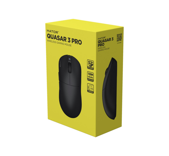 Hator Миша бездротова Hator Quasar 3 Pro Wireless Black (HTM740)