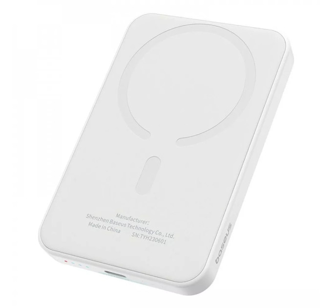 Baseus Універсальна мобільна батарея Baseus Magnetic Mini 5000mAh, 20W White (P10022107223-00)