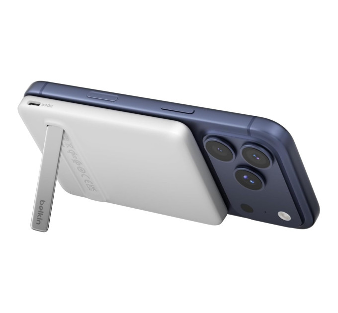 Belkin Універсальна мобільна батарея Belkin Magnetic Kickstand 5000mAh 20W White (BPD011HQWH)