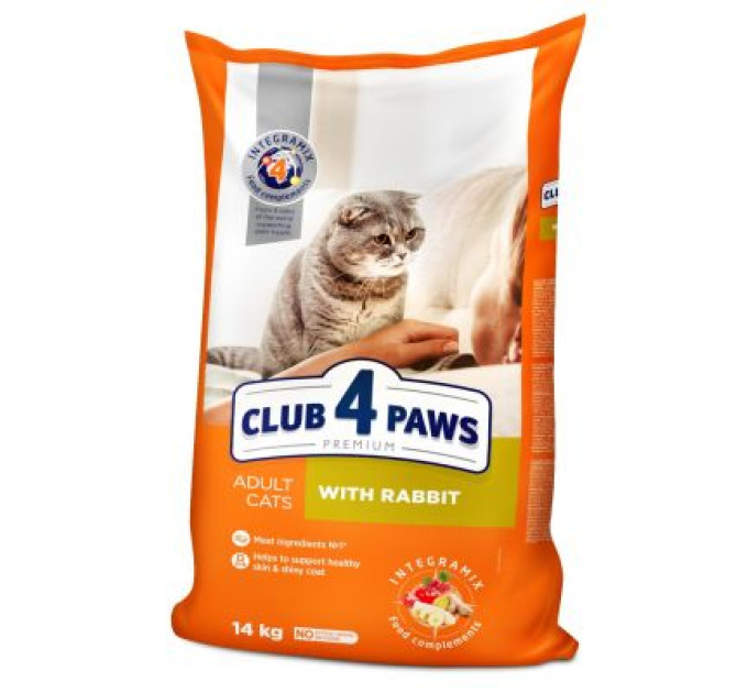 Сухий корм для кішок Club 4 Paws Преміум. З кроликом 14 кг (4820083909153)