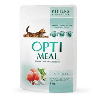 Вологий корм для кішок Optimeal для кошенят зі смаком курки 85 г (4820083905452)
